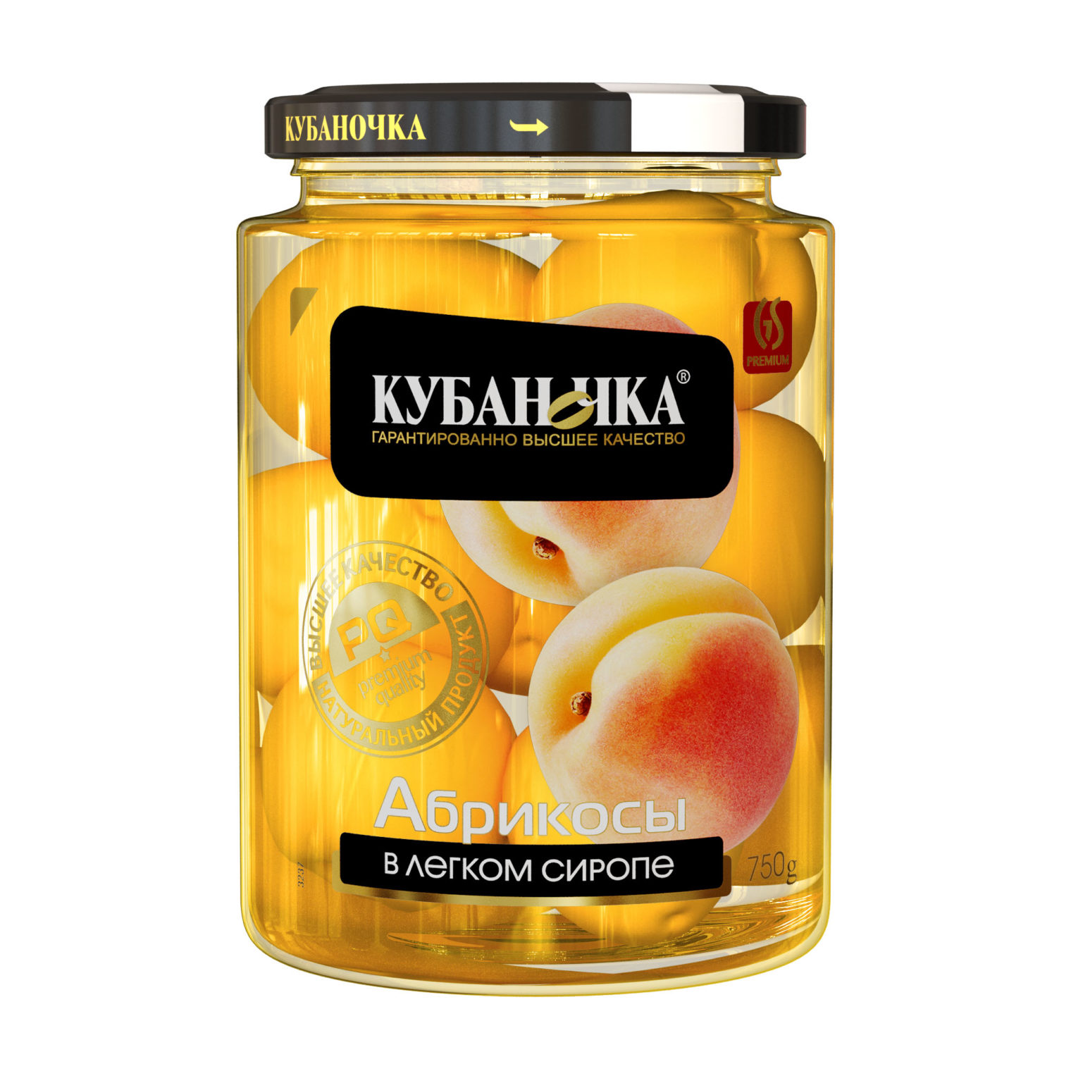 Абрикосы в легком сиропе, Масса: 750 г