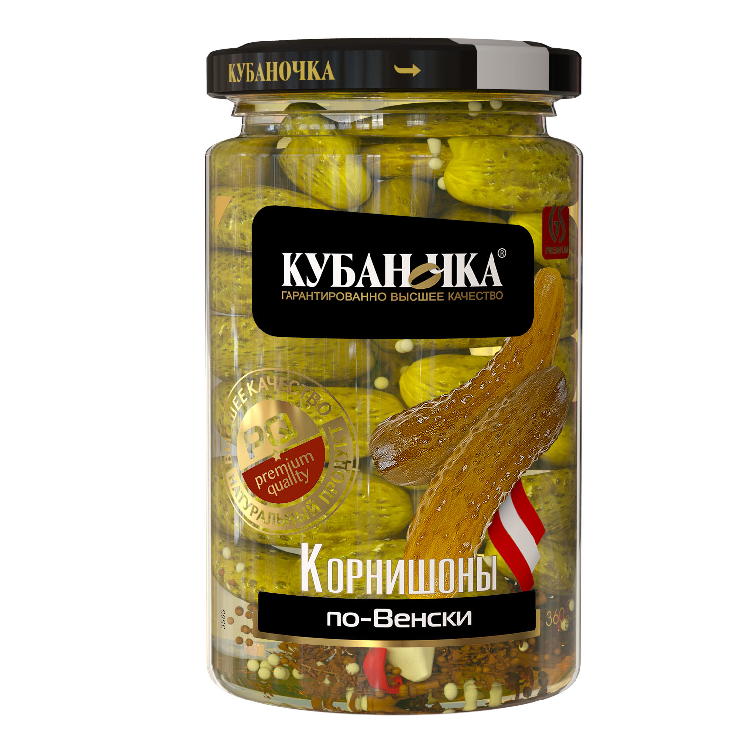 Корнишоны по-венски, Масса: 360 г