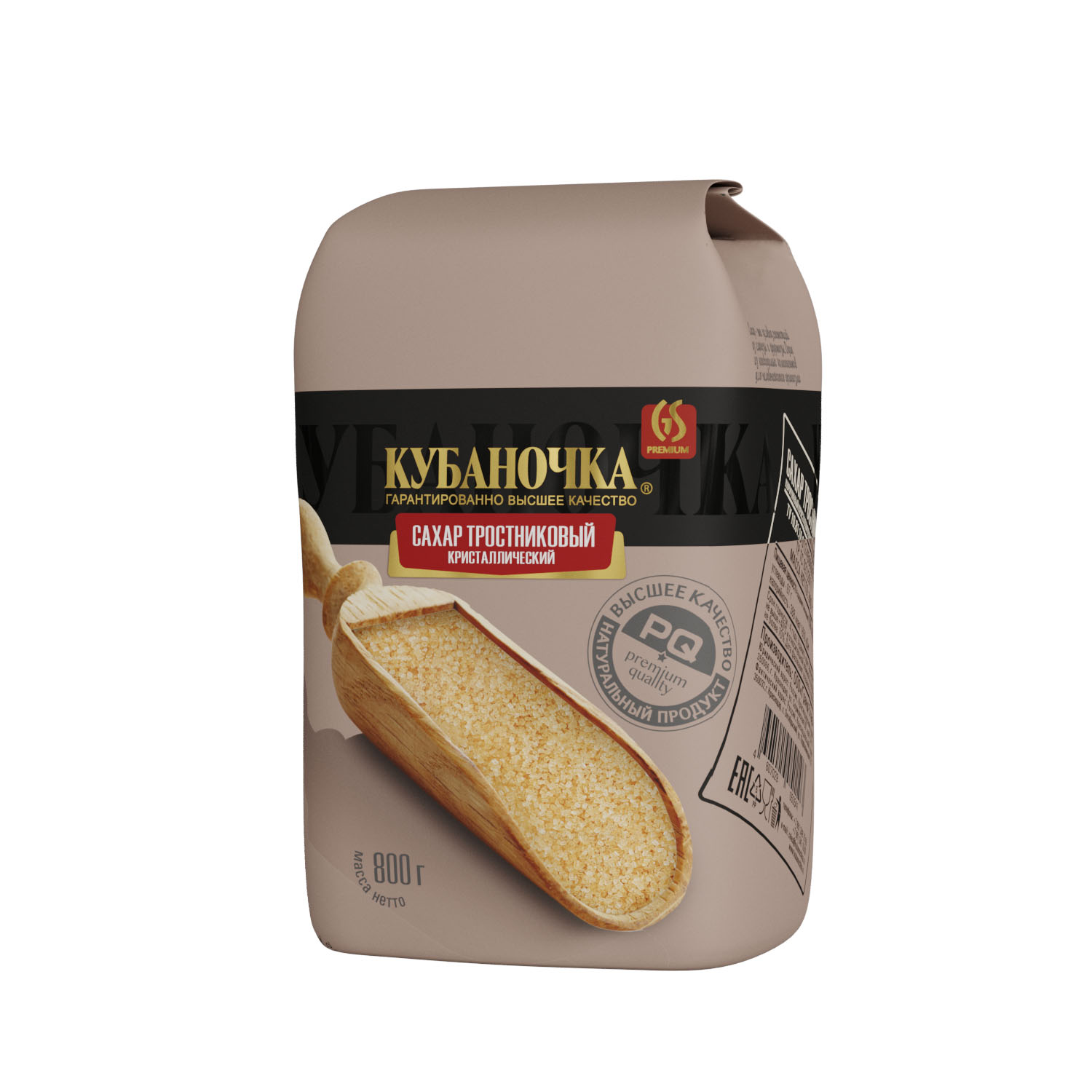 Сахар тростниковый кристаллический, Масса: 800 г